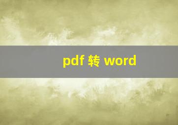 pdf 转 word